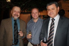 Ricardo Cravo Albin, Ênio Eidt, vice-presidente do Iguassu Convention & Visitors, e Felipe Gonzalez