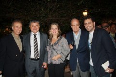 Peri Ribeiro, Felipe Gonzalez, Ana Duarte, Alfredo Marques Vianna e Gilmar Piolla,  superintendente de Comunicação Social da Itaipu Binacional