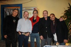 Fred Falcão, Cravo Albin, Paulo M. Ferraz, Luiz Carlos Miele e Marcel Powell (Foto: Carla Barros)