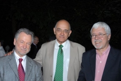 João Cãndido Portinari, Luís Edmundo Costa Leite e Luiz Paulo Horta, uma combinação de intelectuais (Foto: Marco Rodrigues)