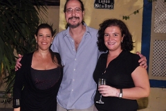 Morana, Flávio Guimarães, integrante da banda Blues Etílicos, e Rosane Falcão