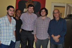 Joel Nascimento com o quarteto, os artista do sarau