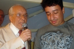 Gerdal dos Santos – homenageado pelo ICCA pelos seus 80 anos – e Luiz Murillo, da FUNJOR